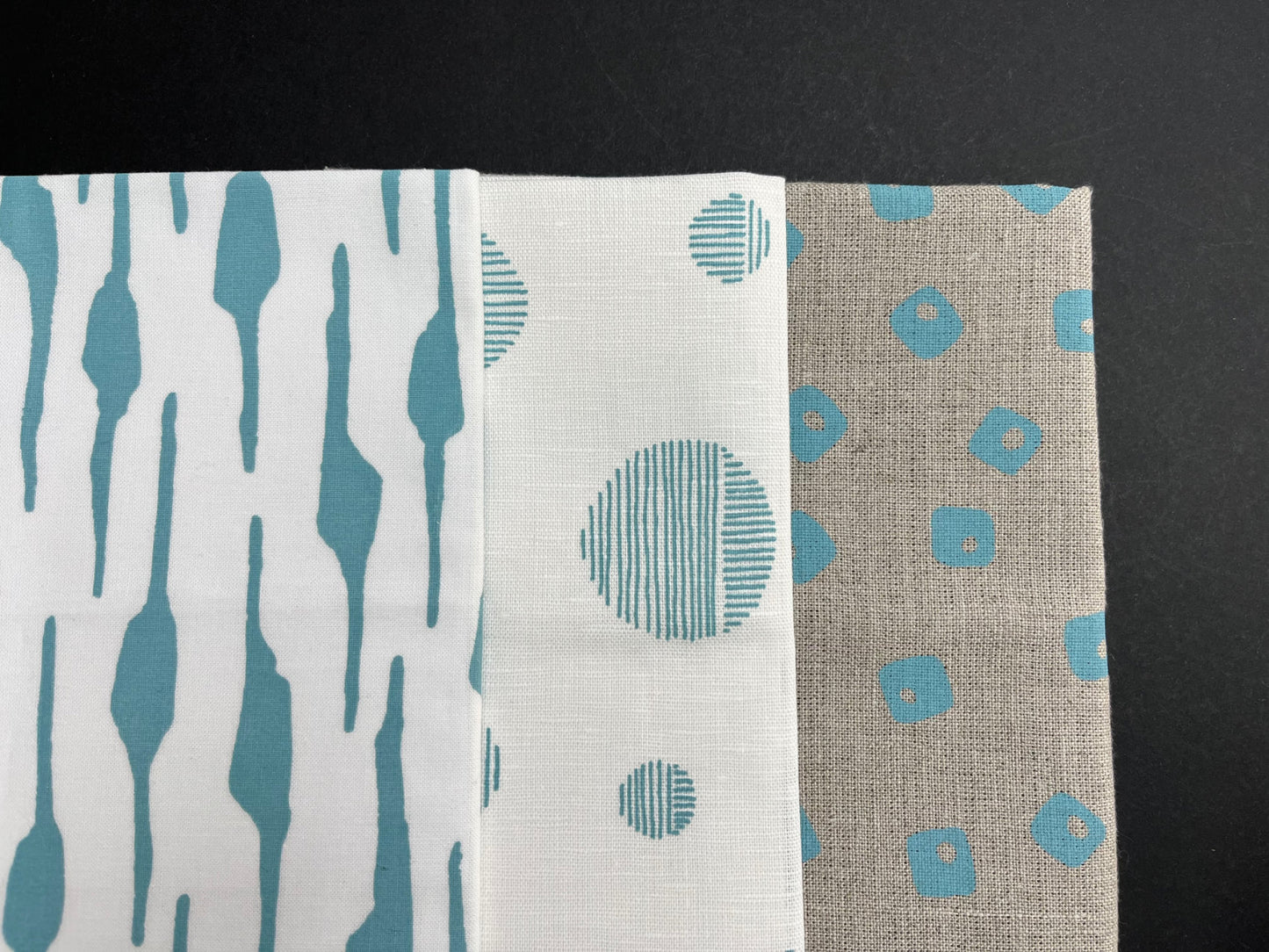 Bundle of 3 fabrics, Duck Egg Blue