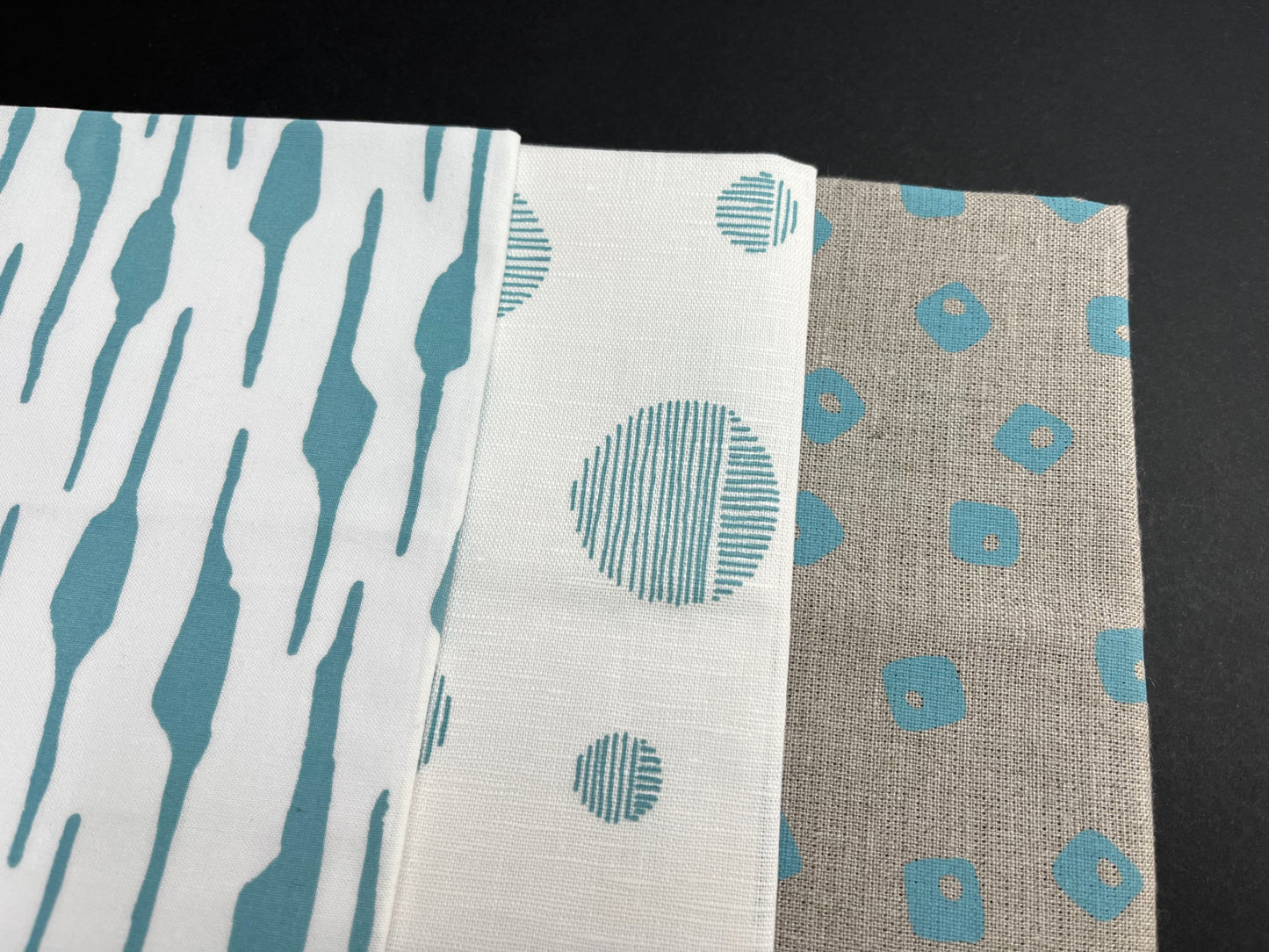 Bundle of 3 fabrics, Duck Egg Blue