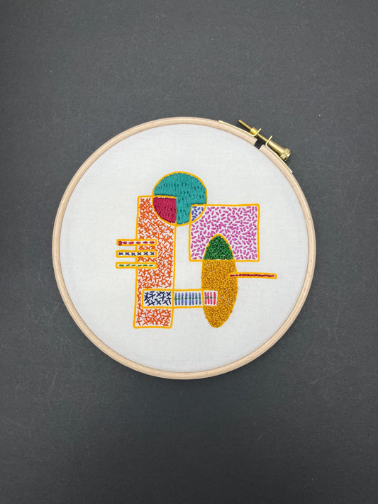 Midcentury in Yellow - Freestyle Embroidery Template
