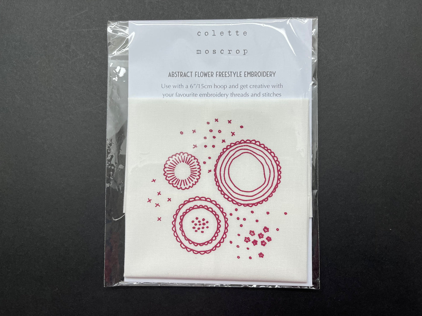 Abstract Flower in Blush - Freestyle Embroidery Template