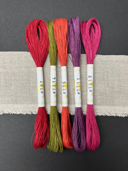 fine linen thread, 5 skeins, Fm4d