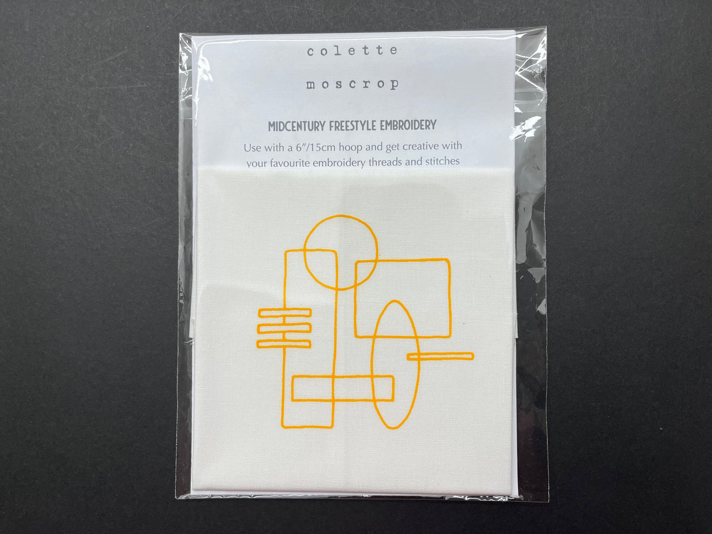 Midcentury in Yellow - Freestyle Embroidery Template