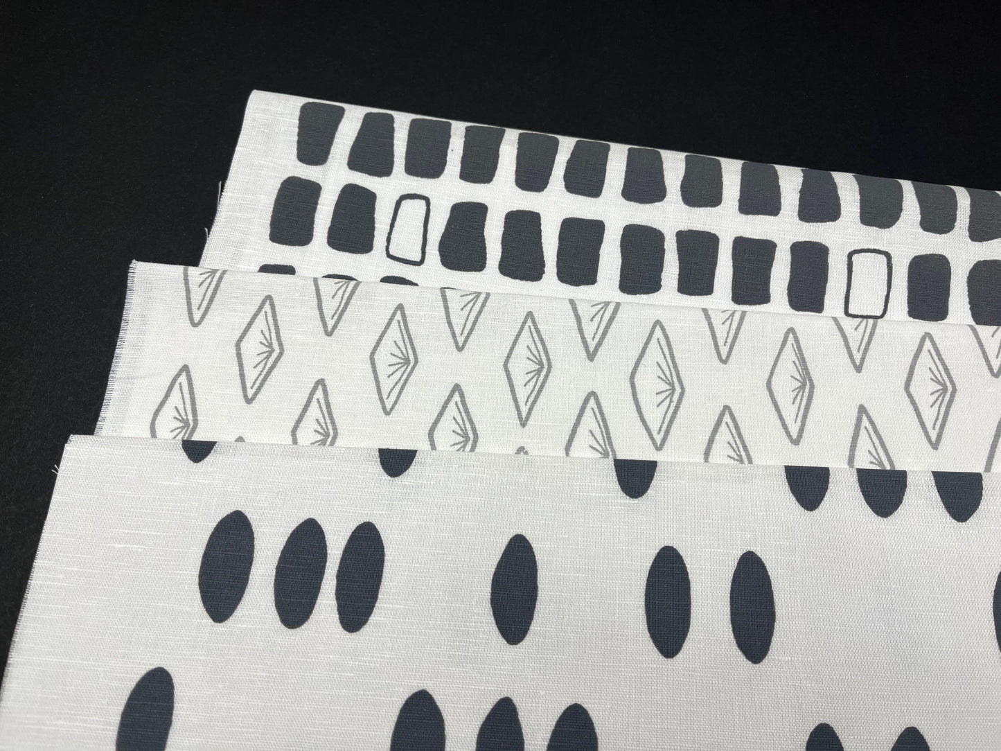 Bundle of 3 fabrics, Stone and Cloud