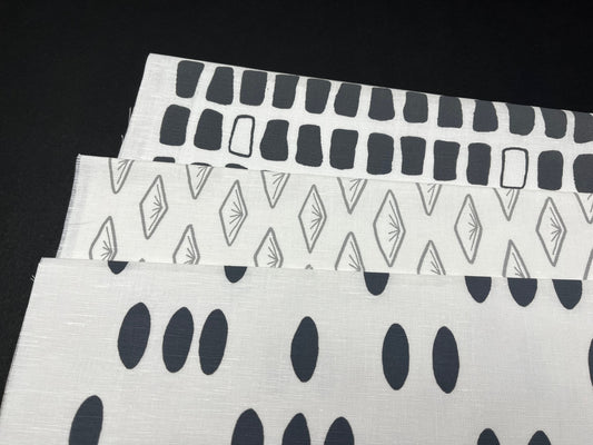 Bundle of 3 fabrics, Stone and Cloud